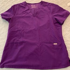 FIGS Casma scrub top in Digital Grape